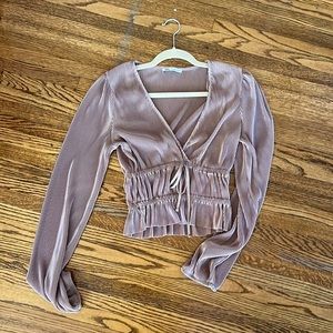 Zara pale taupe blouse